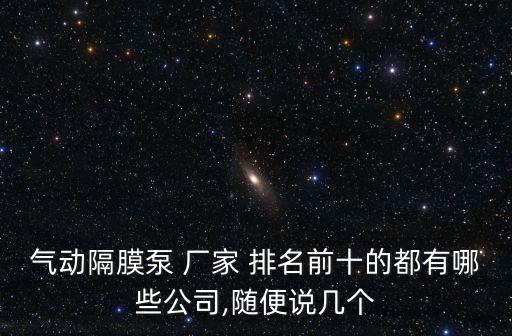 氣動隔膜泵 廠家 排名前十的都有哪些公司,隨便說幾個