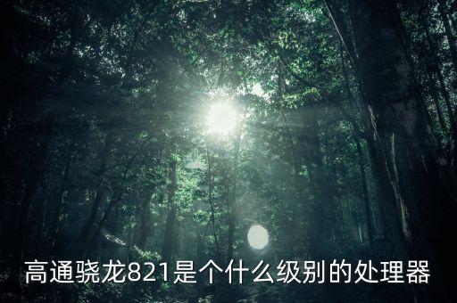 高通驍龍821是個(gè)什么級(jí)別的處理器