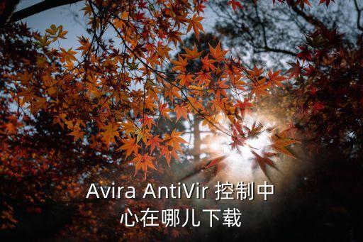 Avira AntiVir 控制中心在哪兒下載
