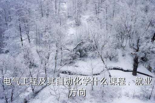 電氣工程及其自動(dòng)化學(xué)什么課程、就業(yè)方向