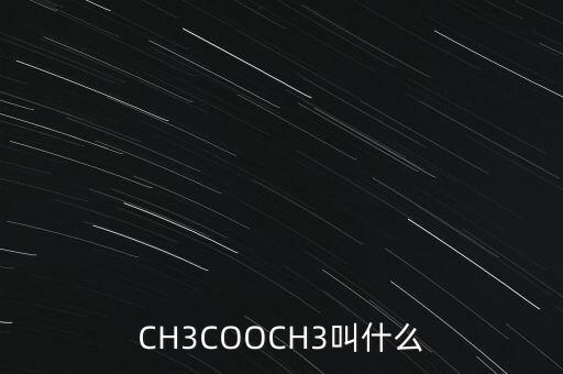 CH3COOCH3叫什么