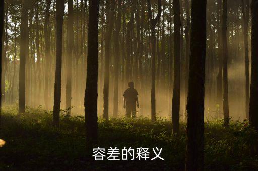 容差的釋義
