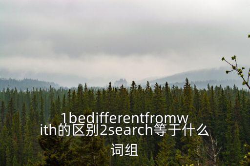 1bedifferentfromwith的區(qū)別2search等于什么詞組