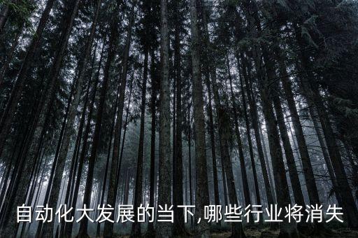 自動化大發(fā)展的當下,哪些行業(yè)將消失