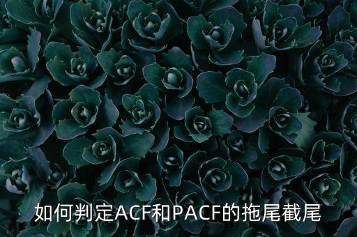 如何判定ACF和PACF的拖尾截尾