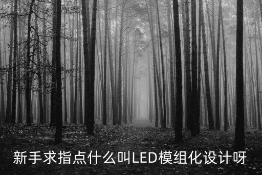 新手求指點什么叫LED模組化設(shè)計呀