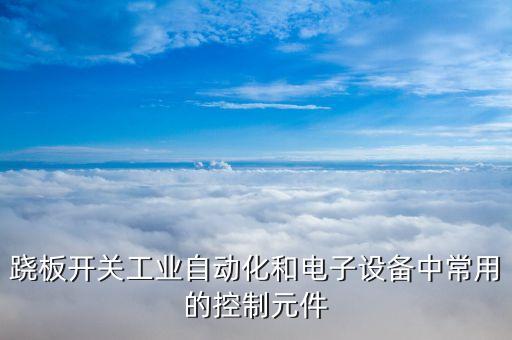 蹺板開(kāi)關(guān)工業(yè)自動(dòng)化和電子設(shè)備中常用的控制元件