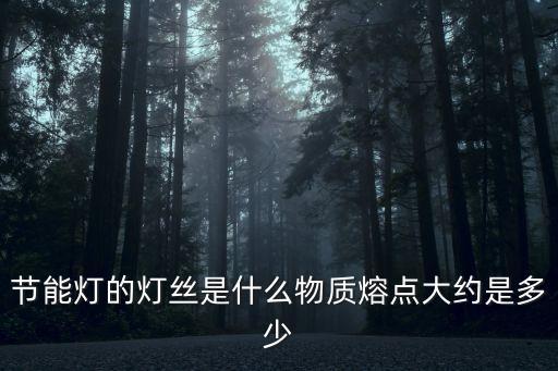 節(jié)能燈的燈絲是什么物質(zhì)熔點(diǎn)大約是多少