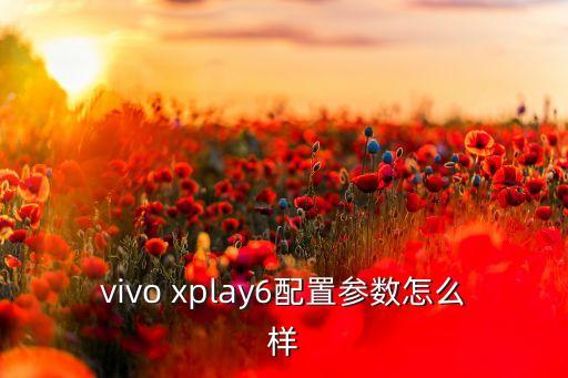 xplay6，vivo Xplay6的攝像頭怎么樣攝像頭像素是多少