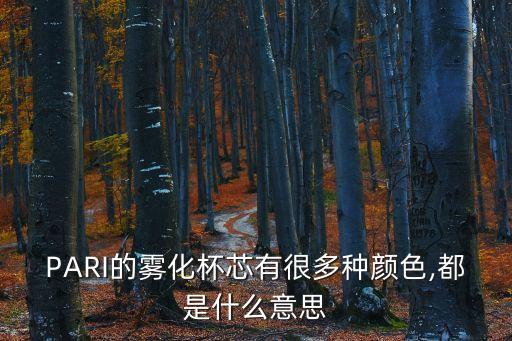PARI的霧化杯芯有很多種顏色,都是什么意思