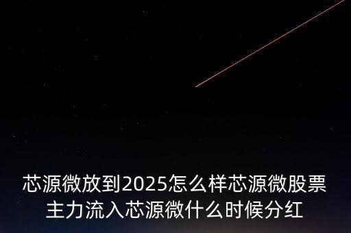 芯源微放到2025怎么樣芯源微股票主力流入芯源微什么時(shí)候分紅