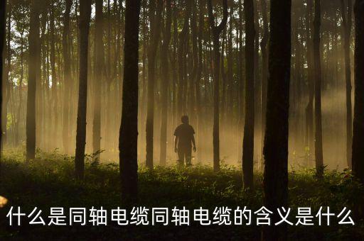 什么是同軸電纜同軸電纜的含義是什么