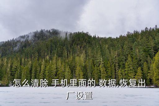 怎么清除 手機里面的 數(shù)據(jù),恢復(fù)出廠設(shè)置