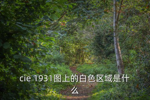 cie 1931圖上的白色區(qū)域是什么