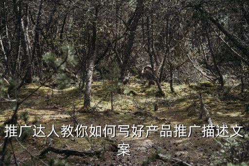 推廣達人教你如何寫好產(chǎn)品推廣描述文案