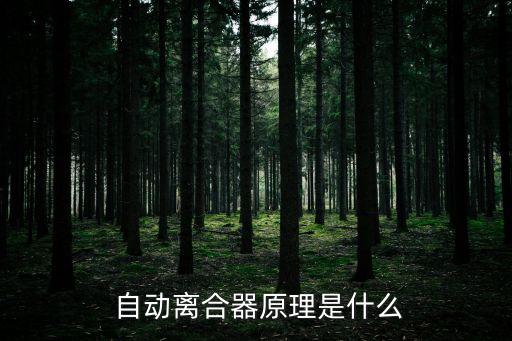  自動(dòng)離合器原理是什么