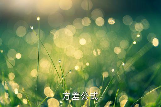 方差公式