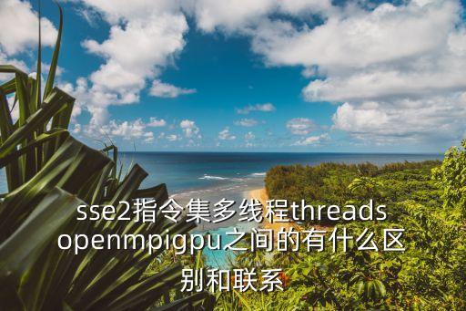 sse2指令集多線程threadsopenmpigpu之間的有什么區(qū)別和聯系