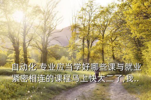  自動(dòng)化 專業(yè)應(yīng)當(dāng)學(xué)好哪些課與就業(yè)緊密相連的課程馬上快大二了,我...