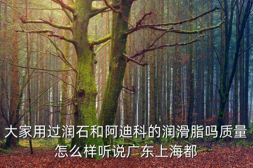 大家用過潤石和阿迪科的潤滑脂嗎質量怎么樣聽說廣東上海都