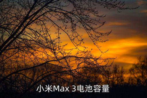 小米Max 3電池容量