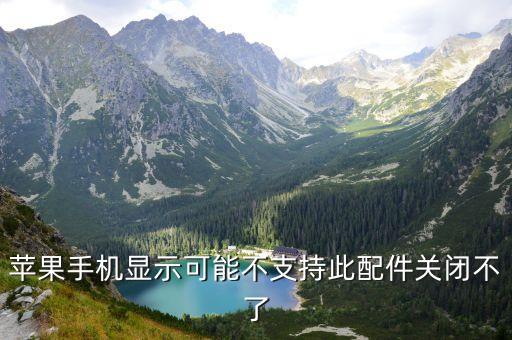 蘋果手機顯示可能不支持此配件關閉不了