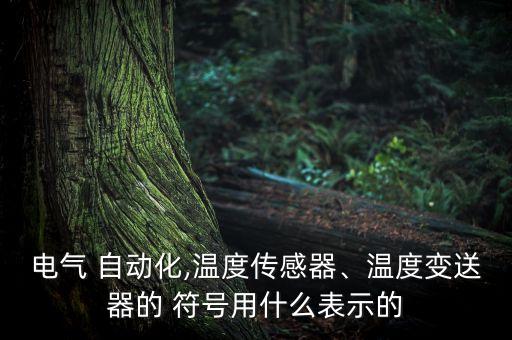 電氣 自動化,溫度傳感器、溫度變送器的 符號用什么表示的