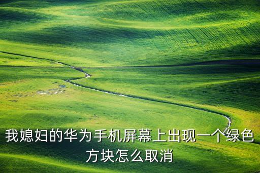 我媳婦的華為手機屏幕上出現(xiàn)一個綠色方塊怎么取消