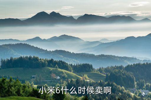 小米6什么時候賣啊