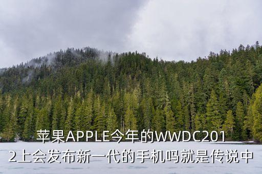 蘋果APPLE今年的WWDC2012上會發(fā)布新一代的手機嗎就是傳說中