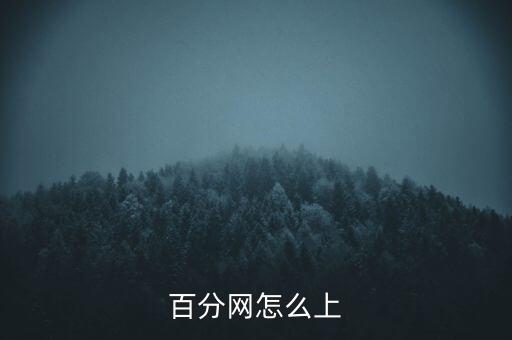 百分網(wǎng)怎么上