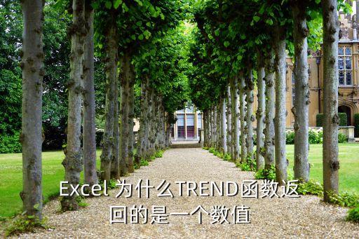 Excel 為什么TREND函數(shù)返回的是一個(gè)數(shù)值