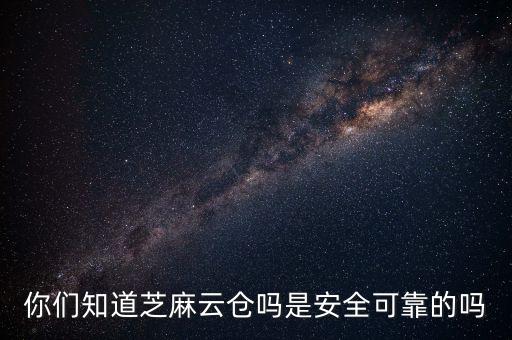 元璟，你們知道芝麻云倉嗎是安全可靠的嗎
