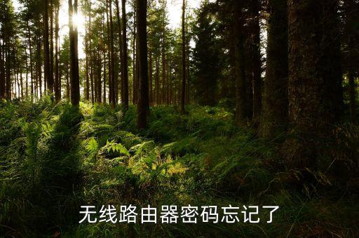 路由器忘記密碼，路由密碼忘了怎么辦