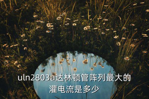 uln2803a達(dá)林頓管陣列最大的灌電流是多少