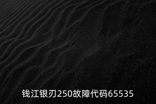 65535，錢江銀刃250故障代碼65535