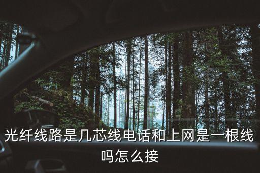 光纖線路是幾芯線電話和上網是一根線嗎怎么接