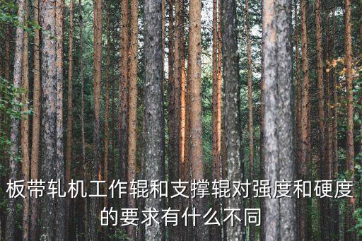 板帶軋機工作輥和支撐輥對強度和硬度的要求有什么不同