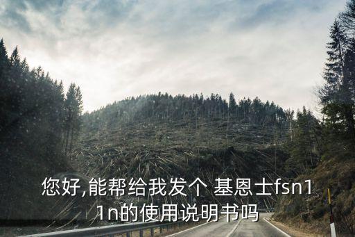 您好,能幫給我發(fā)個(gè) 基恩士fsn11n的使用說明書嗎