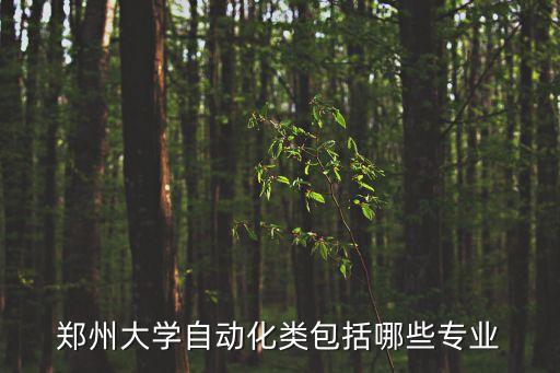 鄭州大學(xué)自動化類包括哪些專業(yè)