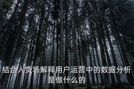 結(jié)合人貨場(chǎng)解釋用戶運(yùn)營(yíng)中的數(shù)據(jù)分析是做什么的