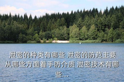  泄密的種類有哪些 泄密的防范主要從哪些方面著手防介質(zhì) 泄密技術(shù)有哪些...