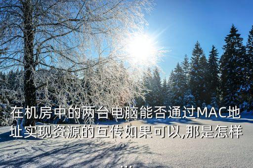 在機(jī)房中的兩臺電腦能否通過MAC地址實(shí)現(xiàn)資源的互傳如果可以,那是怎樣...