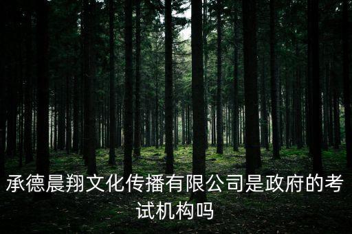承德晨翔文化傳播有限公司是政府的考試機(jī)構(gòu)嗎