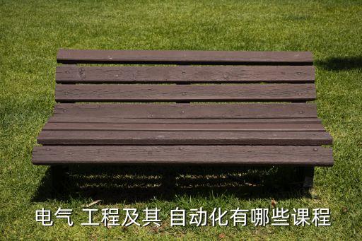  電氣 工程及其 自動(dòng)化有哪些課程