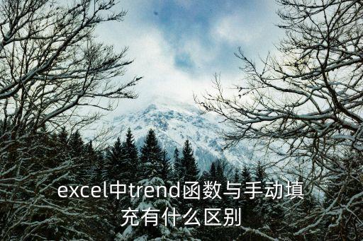 excel中trend函數(shù)與手動(dòng)填充有什么區(qū)別