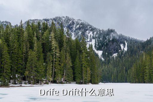 Drife Drift什么意思