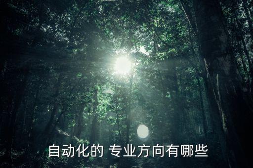  自動化的 專業(yè)方向有哪些