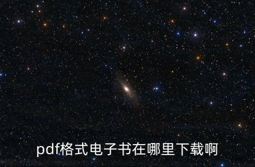 pdf格式電子書在哪里下載啊