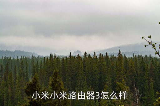 小米小米路由器3怎么樣